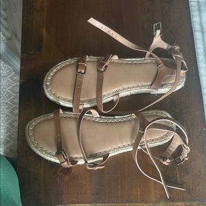 Universal thread brown ankle sandals sz 9 from target